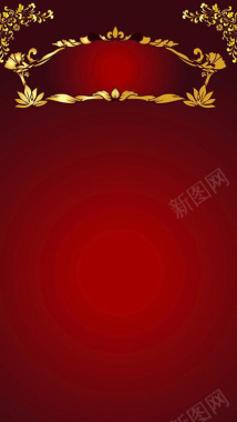红色金色标题框背景图背景