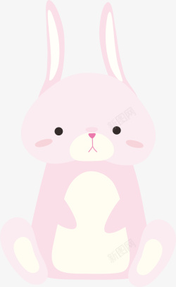 可爱的黄兔兔粉红可爱兔兔高清图片