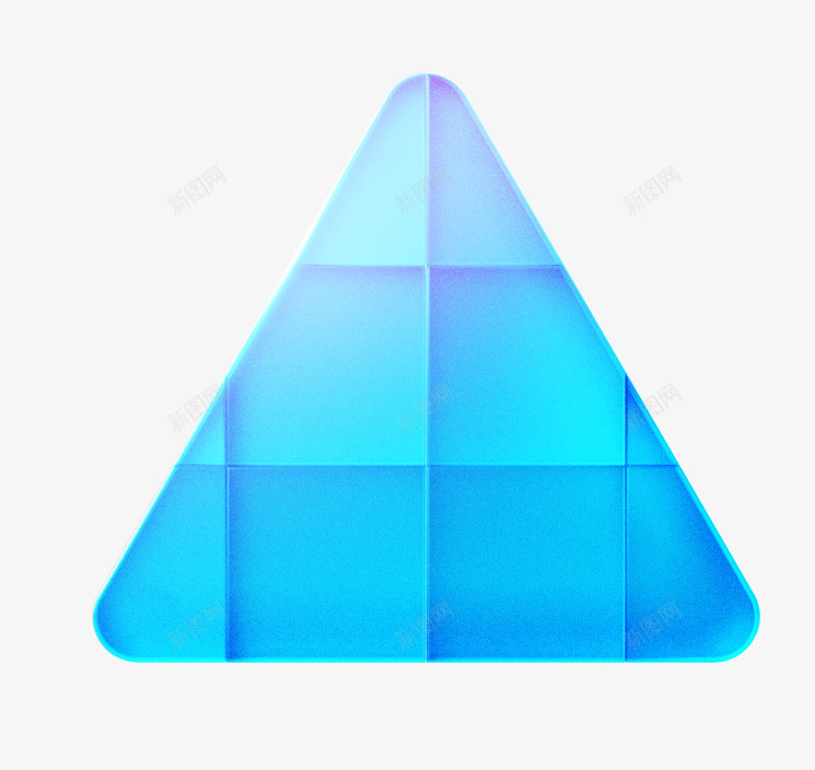 蓝紫色渐变三角 2纯png免抠素材_新图网 https://ixintu.com 蓝紫色 渐变 三角