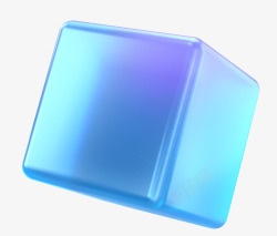 蓝紫色渐变方块 2纯素材