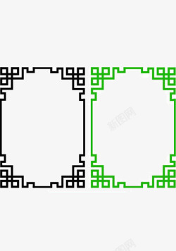 中国风古风简约中式花纹边框装饰素材