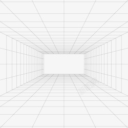 立体网格线创意潮流网格线蒸汽波条立体透视图案 矢量AI 47透视线高清图片
