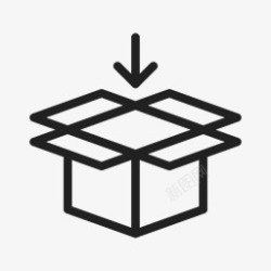 图标icon装货箱子装入箱子 素材