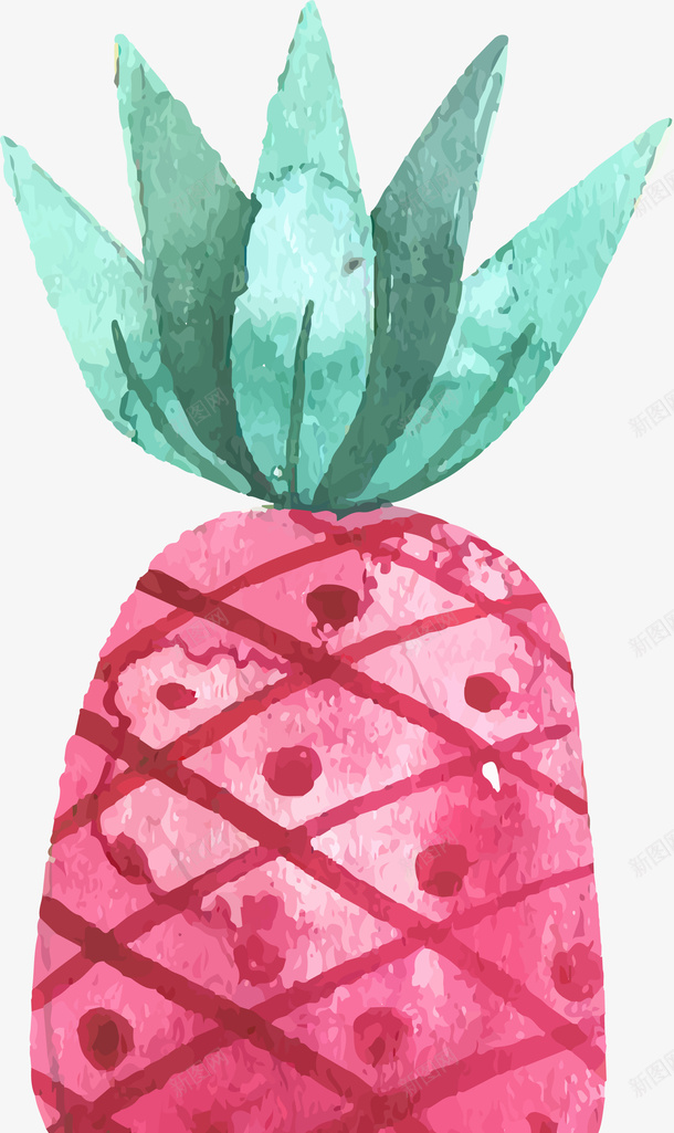 水彩菠萝设计素材png免抠素材_新图网 https://ixintu.com 卡通有趣 扁平化 矢量图案 彩色底纹 水果 菠萝