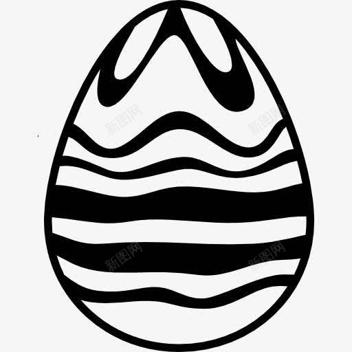 复活节蛋白和黑巧克力的线条设计图标png_新图网 https://ixintu.com 食品 鸡蛋 线 条纹 蛋 复活节 黑与白 复活节彩蛋