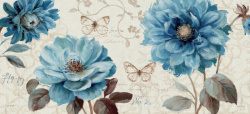 蓝色花朵背景背景