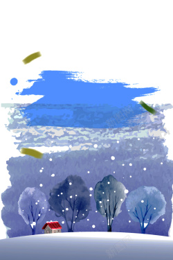 深蓝色雪花深蓝色冬季海报主题背景高清图片