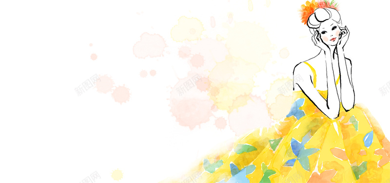 女孩psd设计背景_新图网 https://ixintu.com 卡通人物 时尚花纹 花纹背景 卡通 唯美 儿童画 大气 天猫 节日 进店 提前 通用 购物狂欢节 1920全屏 海报banner 童趣 手绘