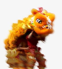 节日舞狮子春节节日元素舞狮子高清图片