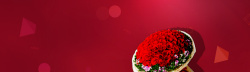 红花束红色玫瑰banner背景高清图片