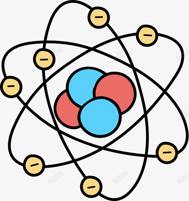 矢量原子模型图案png免抠素材_新图网 https://ixintu.com 学习教育 化学图案 原子模型 实验 装饰 矢量图案 卡通 手绘