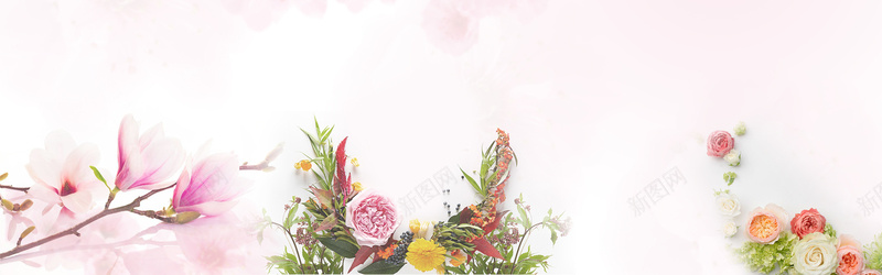 百合玫瑰花背景psd设计背景_新图网 https://ixintu.com 海报banner 玫瑰花 浪漫 百合 背景 梦幻