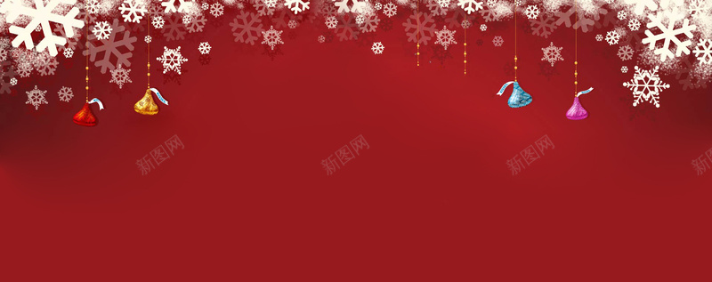 圣诞元旦新年雪花背景banner背景
