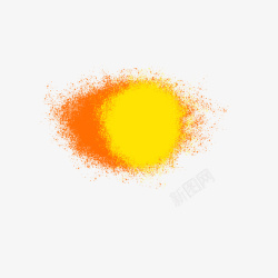 喷溅水墨彩绘黄色橙色素材