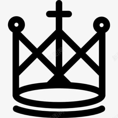皇冠设计线与横在中间图标图标