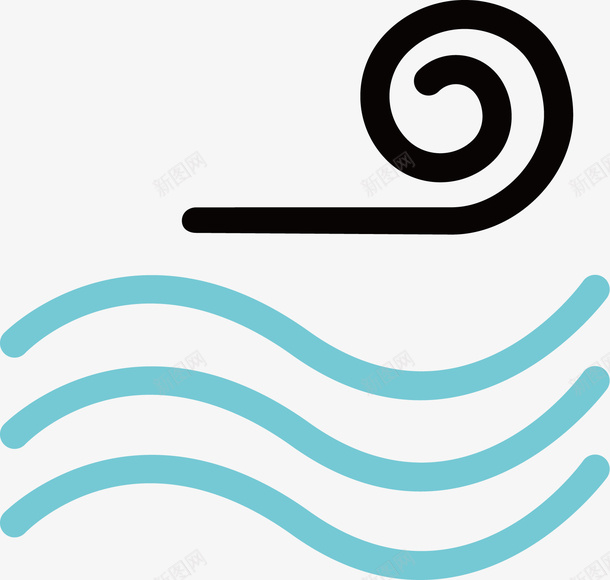 简约海风设计图标png免抠素材_新图网 https://ixintu.com 彩色底纹 卡通有趣 矢量图案 海水 扁平化 设计图标