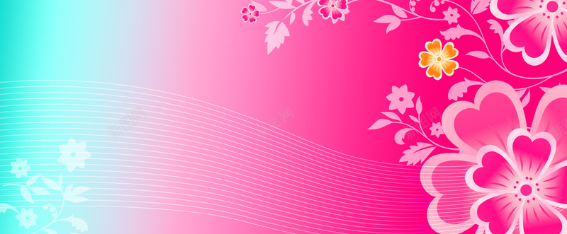 温馨花朵背景素材psd设计背景_新图网 https://ixintu.com 叶子 渐变 粉色 线条 花朵 蓝色 玫红 花朵素材 花朵背景