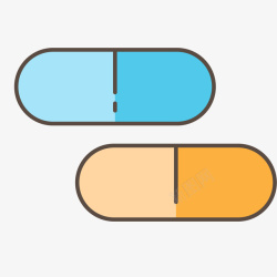 医疗图表插画彩绘线条药品高清图片