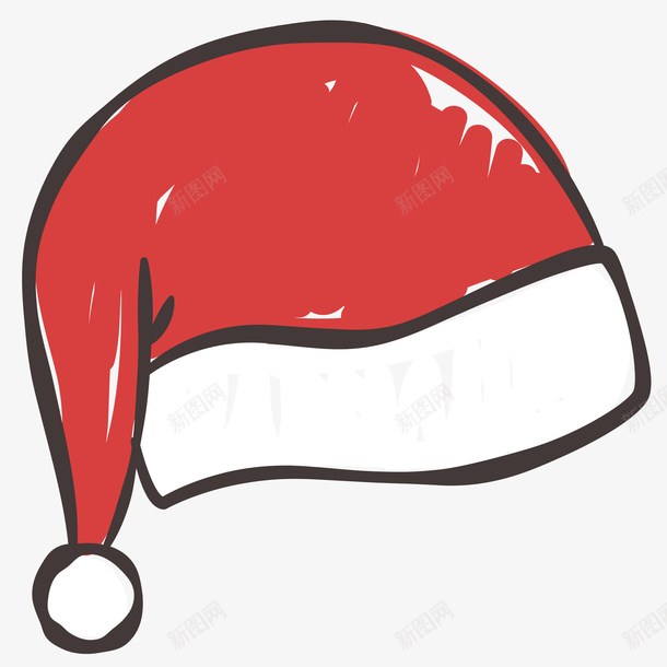 矢量手绘圣诞节帽子元素ai免抠素材_新图网 https://ixintu.com 矢量图 圣诞节 圣诞帽 装饰帽子 装饰图案 手绘圣诞帽 Christmas Christma
