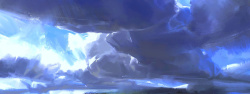 浅蓝色天空梦幻天空游戏背景高清图片