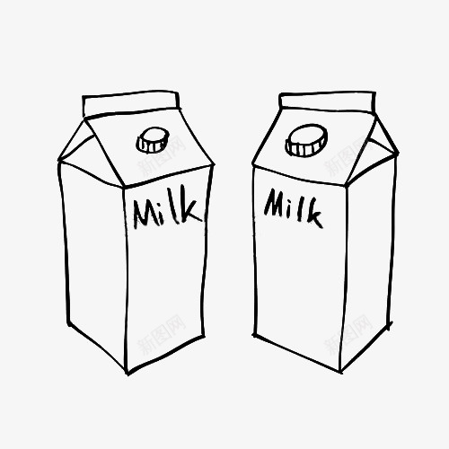 两瓶手绘牛奶盒png免抠素材_新图网 https://ixintu.com 两瓶牛奶盒 手绘卡通 简笔画 牛奶 牛奶包装 盒子 手绘牛奶盒
