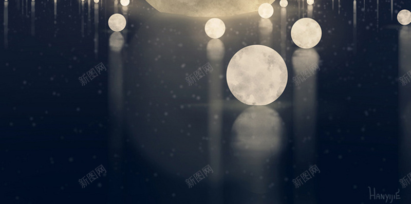 卡通做在月亮上的男子H5背景素材jpg设计背景_新图网 https://ixintu.com H5背景素材 ps月亮素材 卡通 夜空 星星 月亮