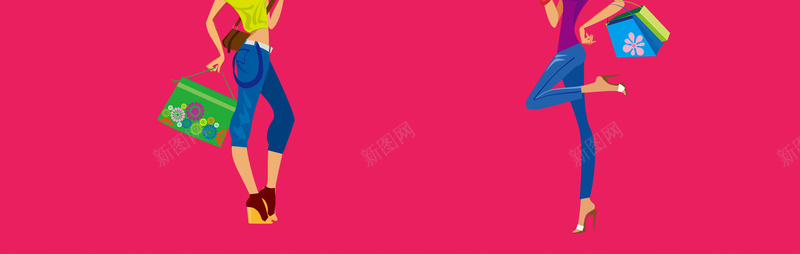 38妇女节海报背景素材psd设计背景_新图网 https://ixintu.com 38妇女节 3月8日 女人节 妇女节 卡通 购物 购物袋 爱心 花 时尚