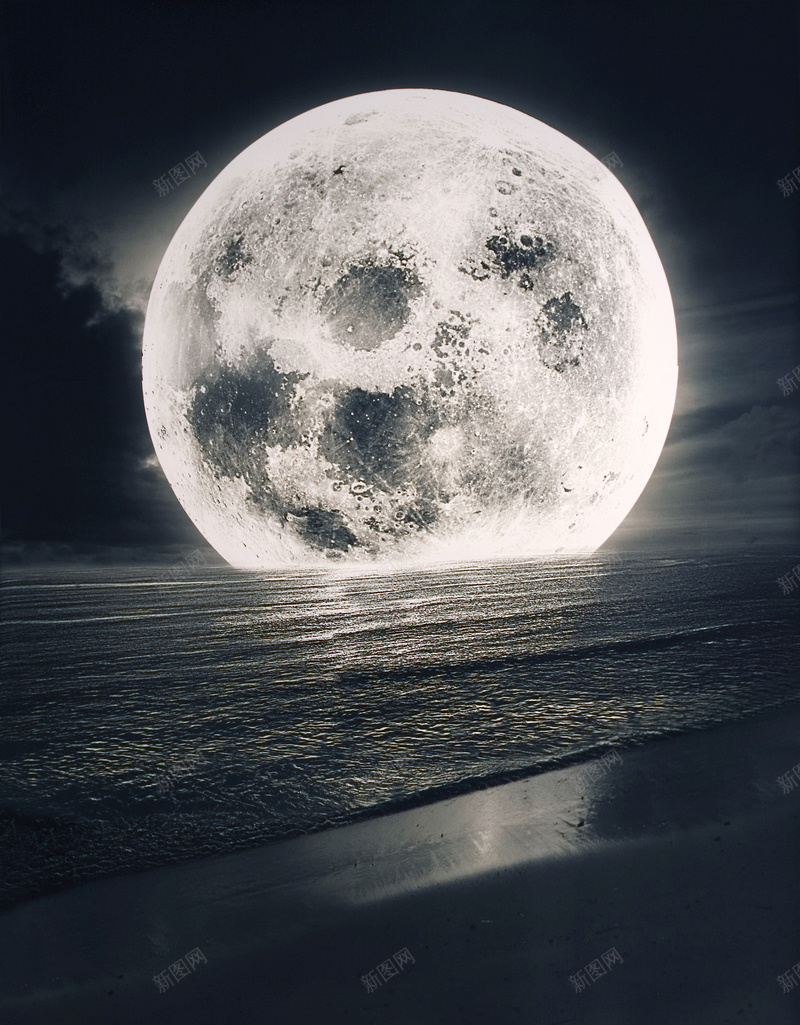 黑色大气月亮星空海报背景jpg设计背景_新图网 https://ixintu.com 海报背景 大气 星空 月亮 黑色 月球 星球 星球印象
