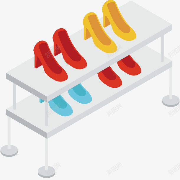 矢量装饰鞋架素材ai免抠素材_新图网 https://ixintu.com 矢量图 装饰图案 鞋架 高跟鞋 鞋子 居家