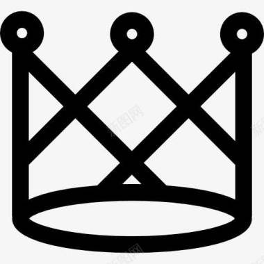 王冠由纵横交错的线条和圆圈变图标图标