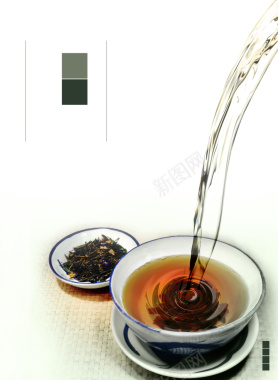 茶文化茶具淡雅背景素材背景