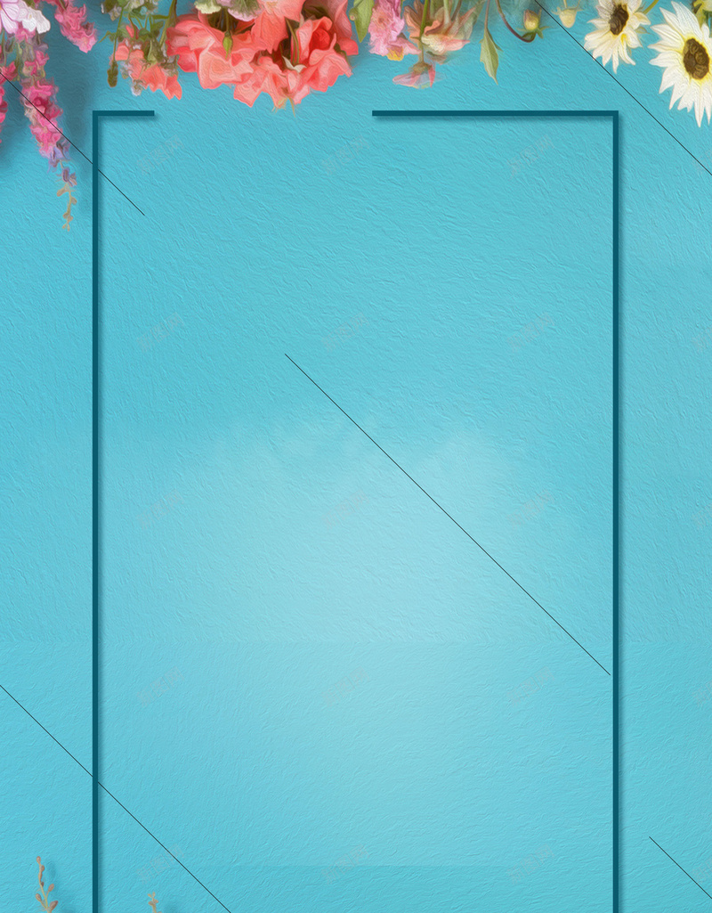 蓝色初夏新品发布背景海报jpg设计背景_新图网 https://ixintu.com 蓝色 花边 线条 女 花 时尚 线条感 设计感 新品广告 夏初 背景素材