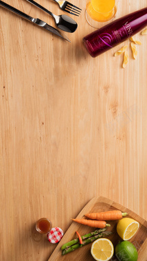 西餐刀叉平面展示H5背景图背景