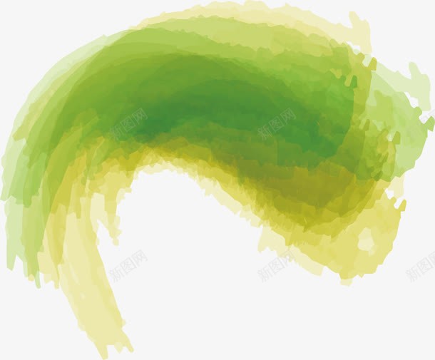 绿色水彩笔刷png免抠素材_新图网 https://ixintu.com 矢量png 弧形笔刷 绿色笔刷 笔刷 绿色水彩 粉刷效果