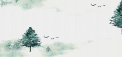 树椰树绿色淘宝素材电商手绘绿色服装海报背景高清图片