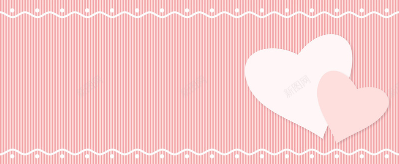粉色爱心条纹jpg设计背景_新图网 https://ixintu.com 海报banner 卡通 心形 爱情 粉色 童趣 手绘