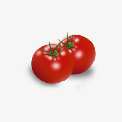 两个西红柿两个红通通的西红柿高清图片