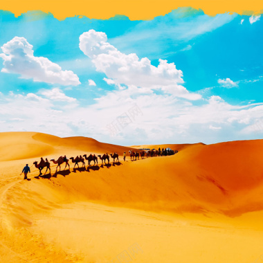 骆驼沙漠主图背景素材背景
