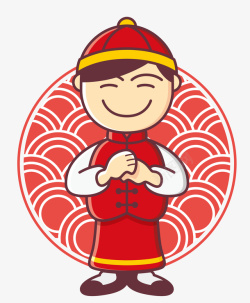 中国风节日烘托卡通风格中国节日传统元素矢量素高清图片