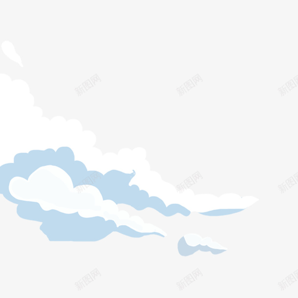 天空上漂浮的白色的云png免抠素材_新图网 https://ixintu.com 云 白色 淡蓝色 漂浮