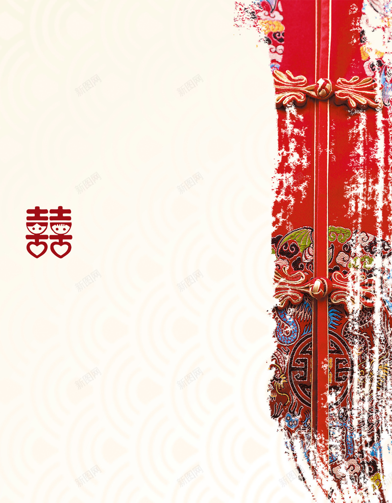 婚宴促销海报psd设计背景_新图网 https://ixintu.com 中国风 促销 婚宴 水墨 笔刷 简约 大气