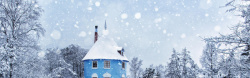 白雪城堡冬季城堡背景高清图片