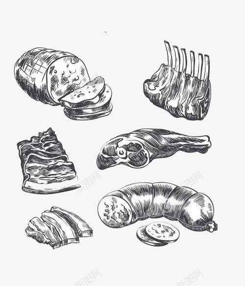 美食简笔画食物设计矢量图案png_新图网 https://ixintu.com 美食 简笔画 食物 设计 矢量图案 装饰图案 简笔画食物