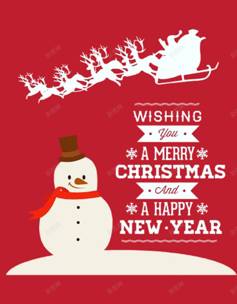 红色圣诞背景图jpg设计背景_新图网 https://ixintu.com 红色 圣诞节 元旦 节日 雪人 飞鹿 卡通 童趣 手绘