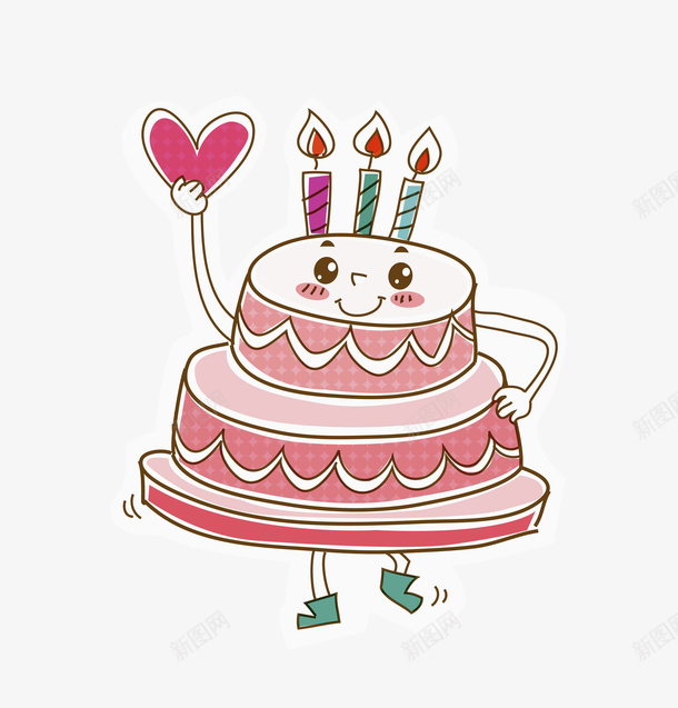 手绘蛋糕漫画png免抠素材_新图网 https://ixintu.com 蛋糕 彩色的 创意的 童趣 漫画 手绘 简单 卡通 可爱
