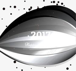 银色2017高光条纹光效背景新年卡高清图片