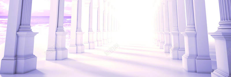 紫色柱子背景背景