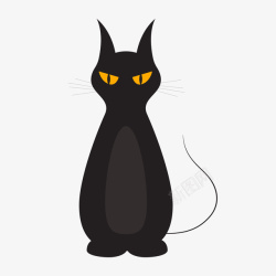 万圣节黑猫装饰素材图案素材