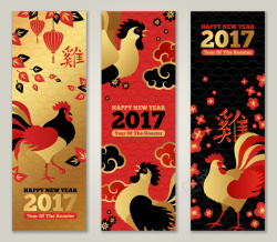 凉拌鸡展架2017鸡年展架背景素材高清图片