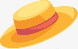 彩色草帽卡通帽子设计素材高清图片